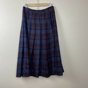 Vintage Pendleton Plaid Wool Pleated Skirt
